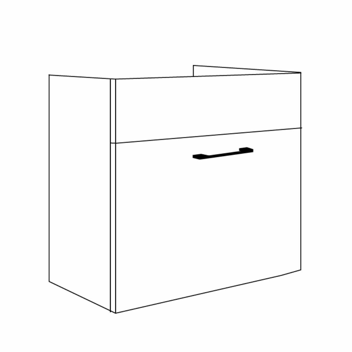 VB02-1-Drawer-wall-hung-basin-unit---Line-Drawing