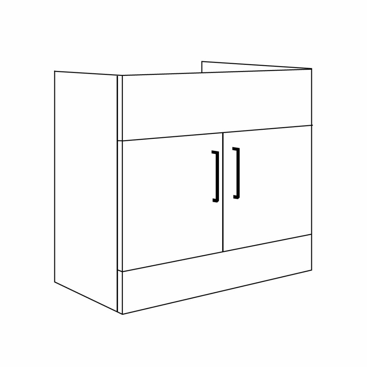 VB03-2-Door-floor-standing-basin-unit---Line-Drawing