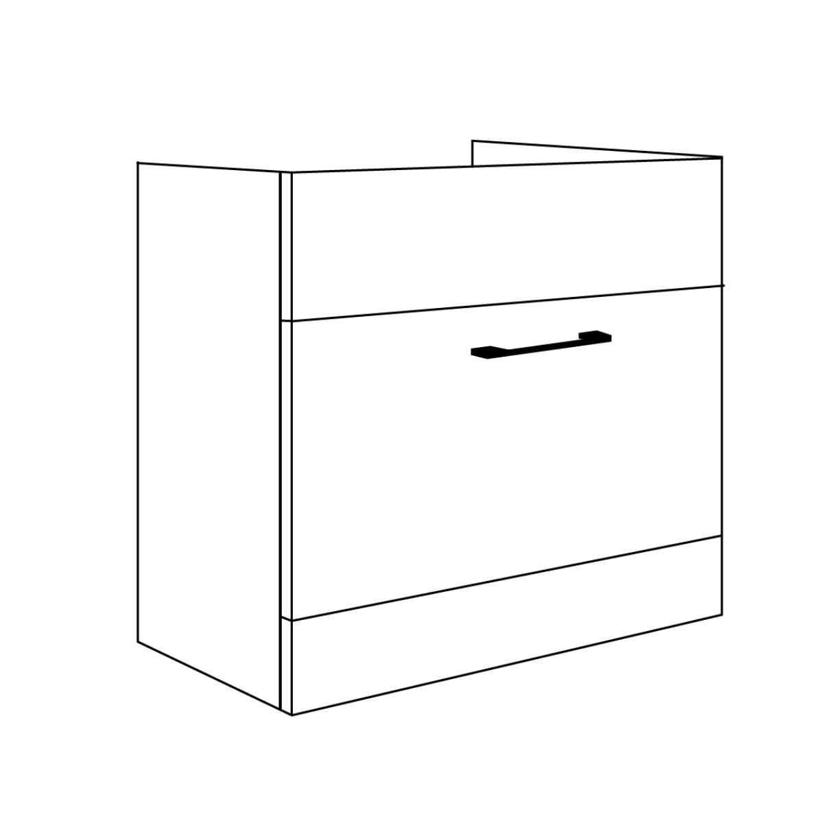 VB04-1-Drawer-floor-standing-basin-unit---Line-Drawing