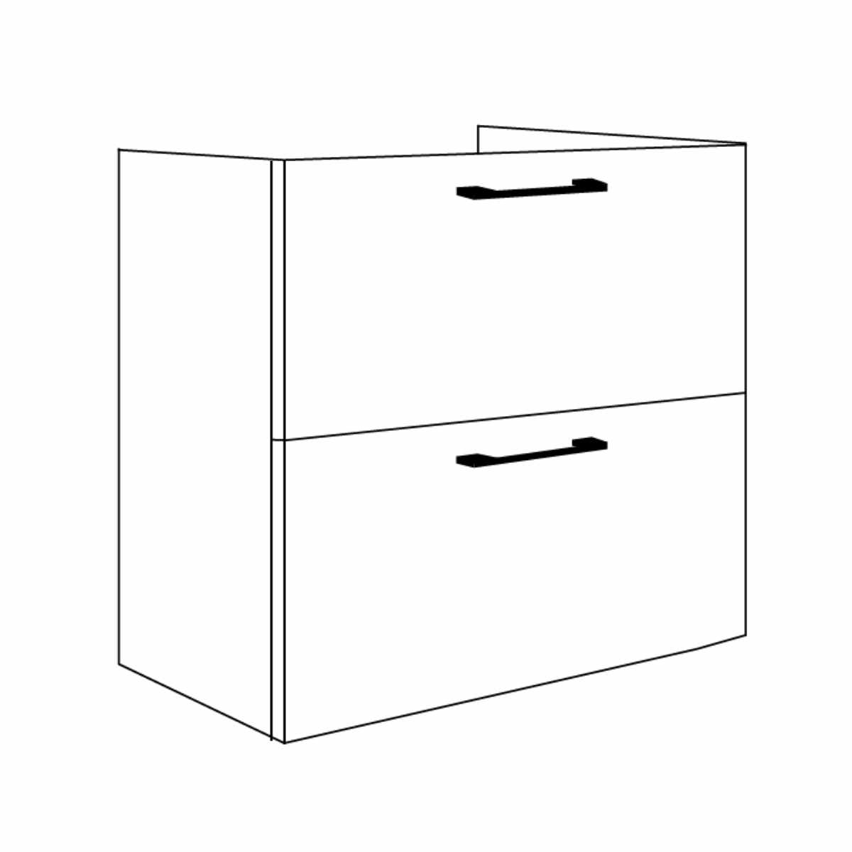 VB05-2-Drawer-wall-hung-basin-unit---Line-Drawing