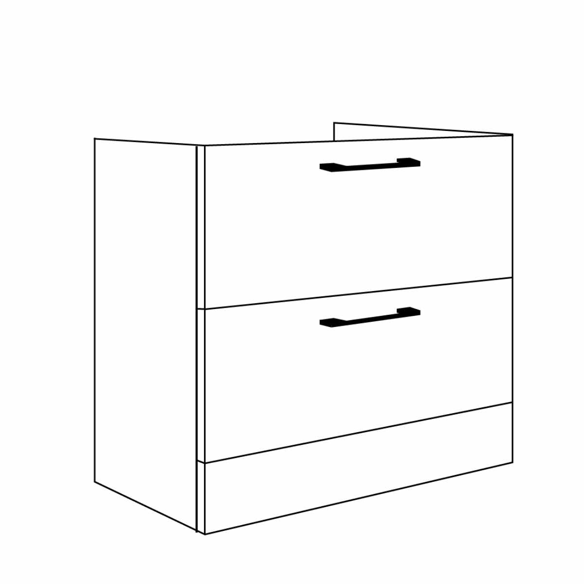 VB06-2-Drawer-floor-standing-basin-unit---Line-Drawing
